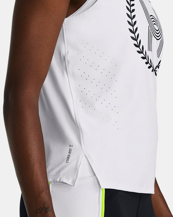 Women's UA Launch Elite Tank in White image number 3